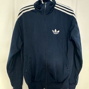 Adidas Dark Blue Jacket with Logo